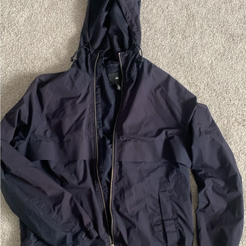 Men's Navy Hooded Jacket